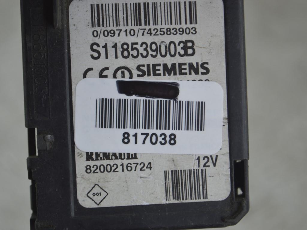 Блок считывания ключ-карты Renault Scenic 2 (2003-2009) 8200216724, S118539003B