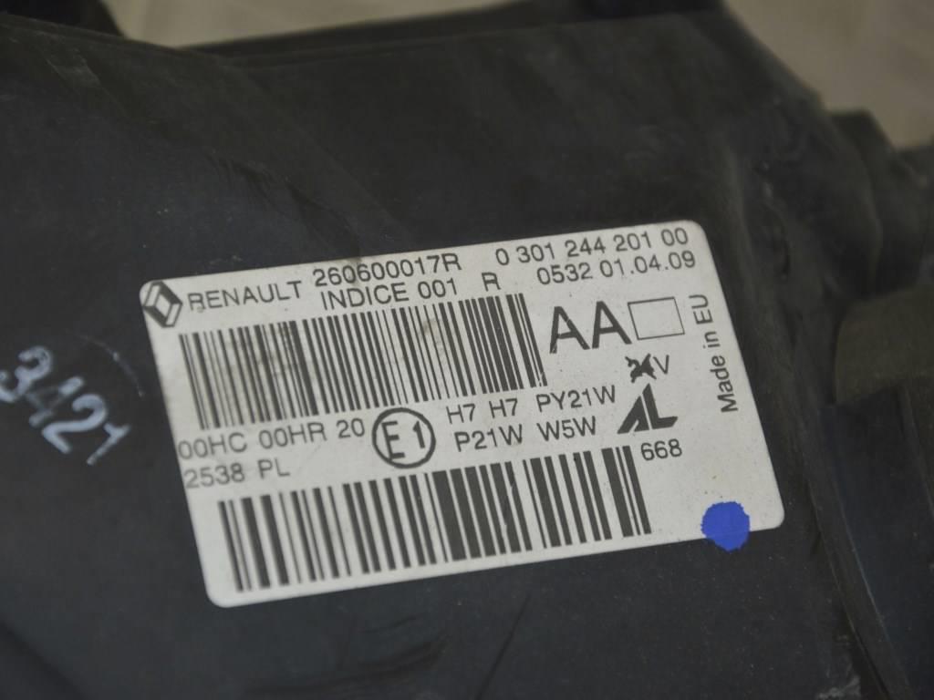 Фара левая Renault Megane 3 (2008-2019) 260600017R